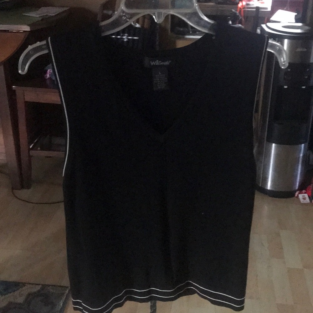 Black dressy casual Sleeveless top